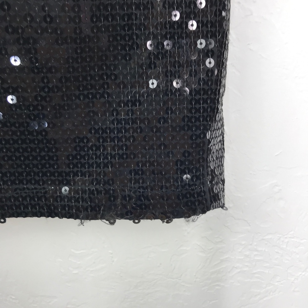 NEW Forever 21 Black Sequin Strapless Mini Dress Small Flaws - Picture 5 of 12